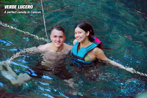 young-couple-enjoy-verde-lucero-cenote-in-cancun
